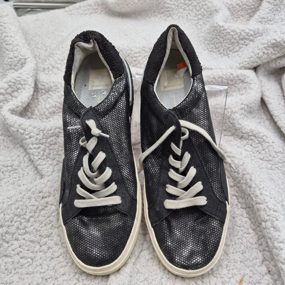 Dolce Vita Zina Crystal Sneaker Black Women size 8.5